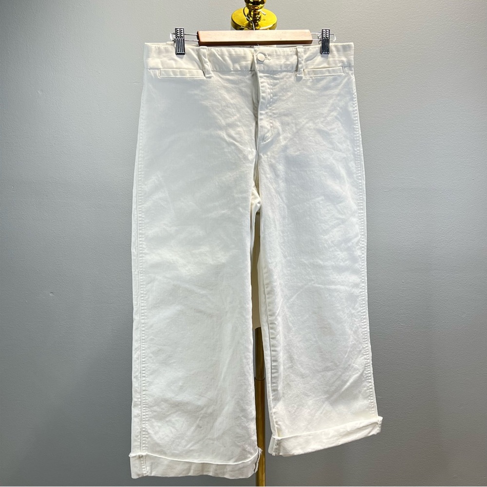 GAP Women's Cream Wide-Leg Pantsorder#(8)